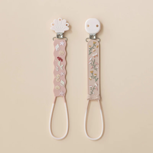 Beadless Silicone Pacifier Clip Set (2-Pack)