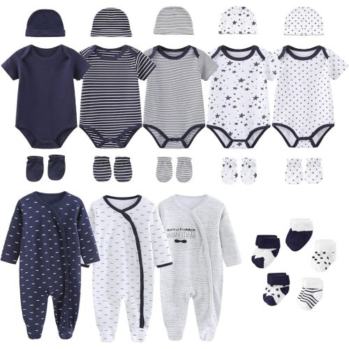 New Born Clothes Cotton Layette Gift Set Unisex Baby Outfit and Accessories Newborn Essentials Must Haves