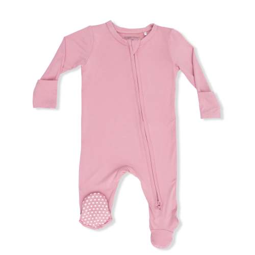 Solid Rose Elegance - 2 Way Zipper Footie – Angel Dear