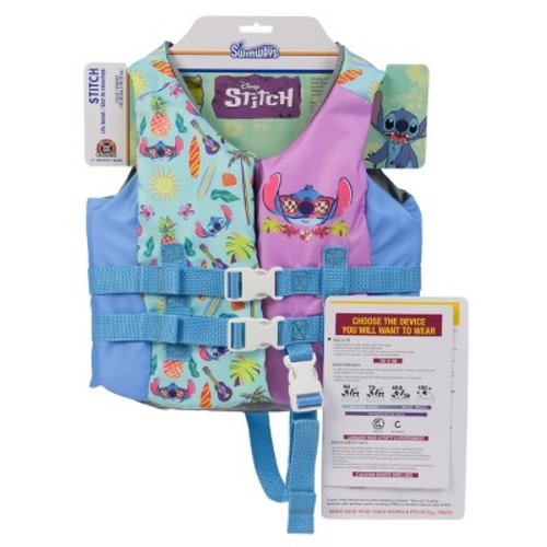 Disney Stitch Life Jacket: Youth Buckle Vest for Swimming, Child