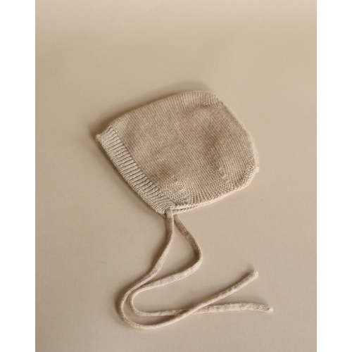 Handmade Merino Wool Newborn Bonnet - Sand
