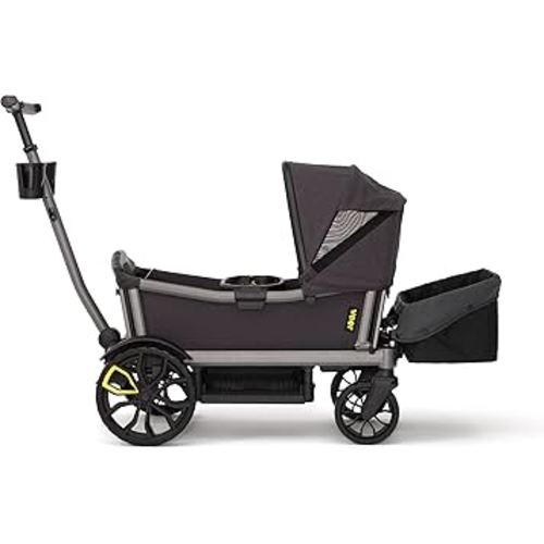 Veer Cruiser City XL Essentials Bundle | Premium 4 Seater Urban Stroller Wagon for Kids | Fully Collapsible | Hose Washable | Includes Cruiser City XL + Retractable Canopy + Storage Basket