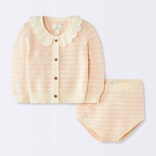 Girls' 2pc Top and Bottom Sets - Cloud Island™ Pink 12M