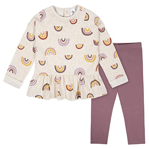 Gerber baby-girls Baby Girls Toddler 2-piece Peplum Waist Top & Legging Set