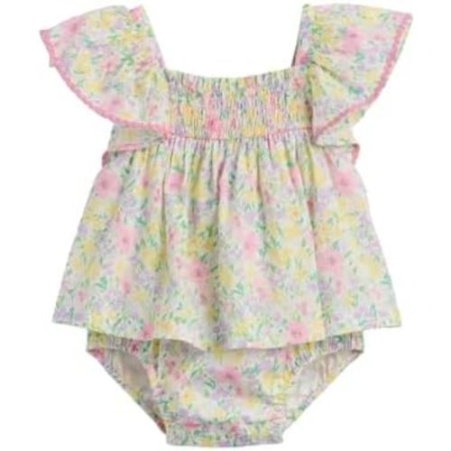 GAP Baby Girls' Flutter Sleeve Smocked Bodysuit Dress