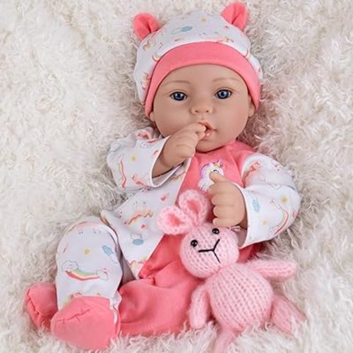 Aori Reborn Baby Dolls Lifelike - 18-inch Real Life Newborn Girl with Ultra-Realistic Handcrafted Details & Flexible Limbs, Gift Set for Kids 3+, Parents, Elderly and Collectors