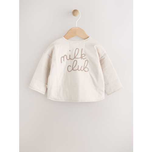 Ecru Quilted Milk Club Baby Jacket