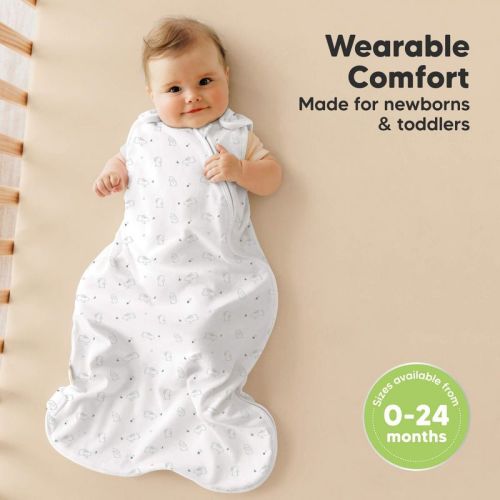 KeaBabies 2-Pack Sleep Sacks for Babies, Soothe Sleeping Sack Wearable Blanket, Infant, Toddler, Newborn Swaddle Sack (Bunnies, Small)