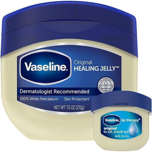 Vaseline Original Healing Jelly, Skin Protectant with 100% White Petrolatum + Original Lip Therapy for Soft, Smooth Lips