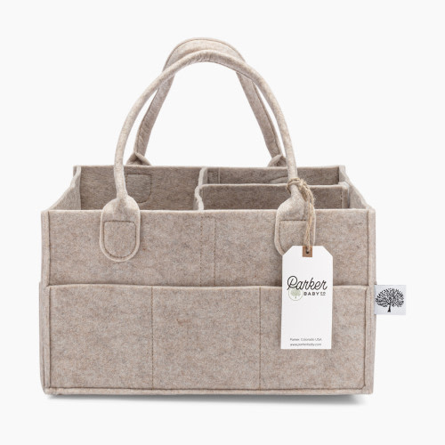 Parker Baby Co. Felt Diaper Caddy - Oatmeal, Regular