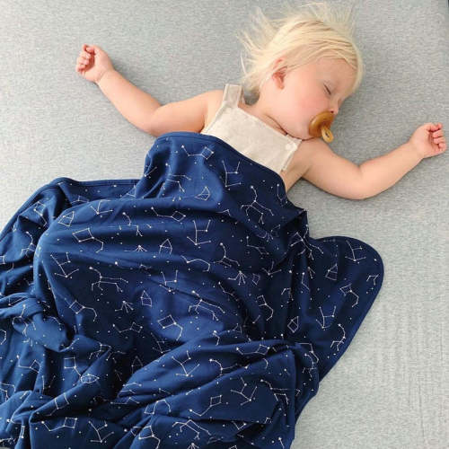 4 Season® Stroller Merino Wool & Organic Cotton Baby Blanket, 40" x 31.5", Night Sky™ Default Title