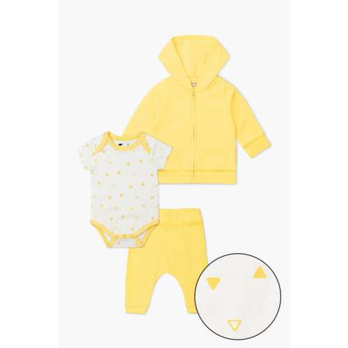 3-Piece Short Sleeve Bodysuit Set - Organic Baby Clothes - Monica + Andy