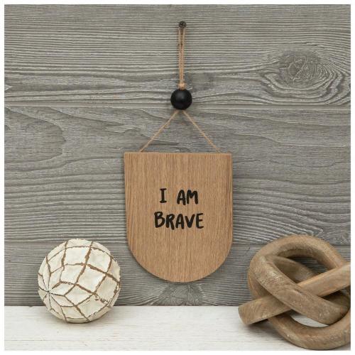 I Am Brave Wood Wall Decor