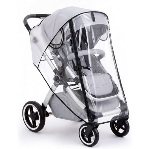 Clear Stroller Rain Cover, Universal Fit Baby Travel Weather Shields