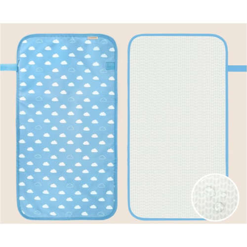 KeaBabies Portable Diaper Changing Pad, Easy Wipe Clean - Foldable Waterproof Baby Changing Mat for Diaper Bag, Compact, Lightweight, 25x13 Newborn, Infant, Baby Changer Travel Essential (Cloud)