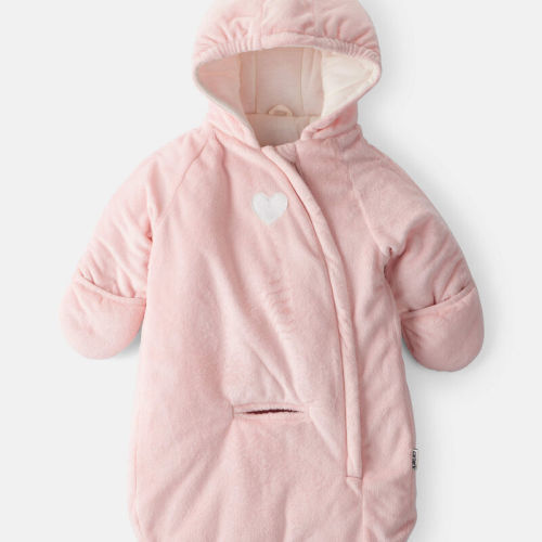 Pink Baby Girl Zipper Heart Front Pram – Pink | Carter’s Oshkosh Canada