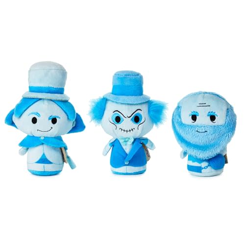 Hallmark itty bittys Disney The Haunted Mansion Ghosts Glow-in-The-Dark Plush Toys, Set of 3, for Kids, Friends, Fans