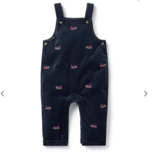 Baby Dark Marine The Holiday Train Baby Overall by Janie and Jack