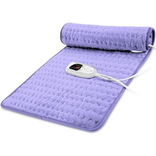 40"X20" Electric Heating pad with 6 Heat Settings, Auto Shut Off, Dry Electric Heating for Back Neck Knee Arms Legs Shoulder Heat Pads for Christmas Birthday Father's Day Mother's Day (Light Purple)
