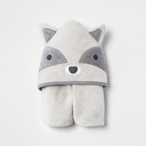 Baby Boys' Critter Raccoon Towel - Cloud Island™ White