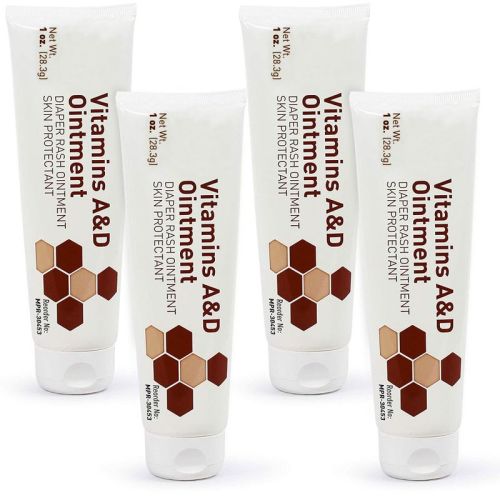 Vitamin A & D Diaper Rash Ointment- Protectant Cream for Sensitive Baby Skin - Lanolin & Petrolatum Formula