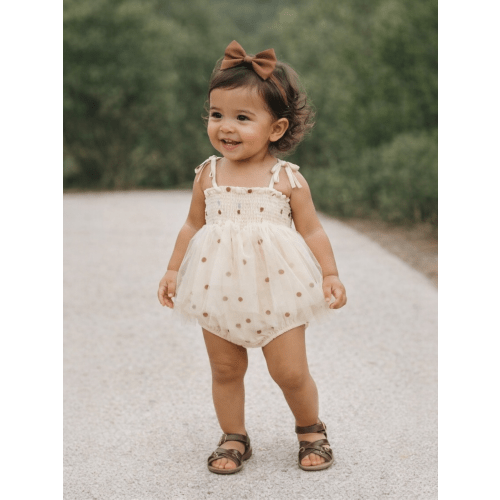 Muslin Tutu Bubble, Cashew Polka Dot – SpearmintLOVE