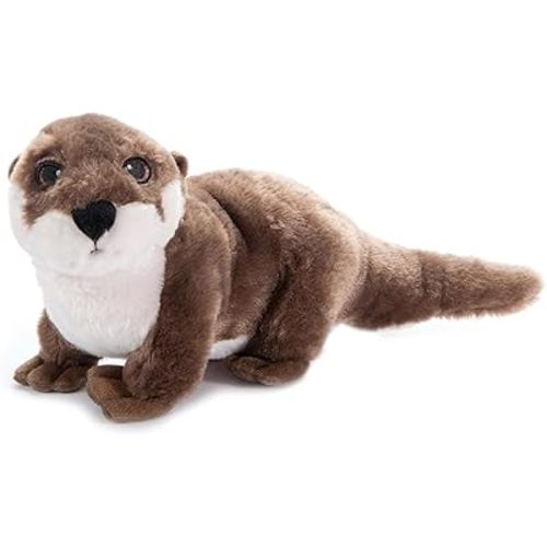The Petting Zoo River Otter Stuffed Animal Plushie, Gifts for Kids, Earth Keeperz Wildlife Animals, Zoologee Brown River Otter Plush Toy, 17 inches