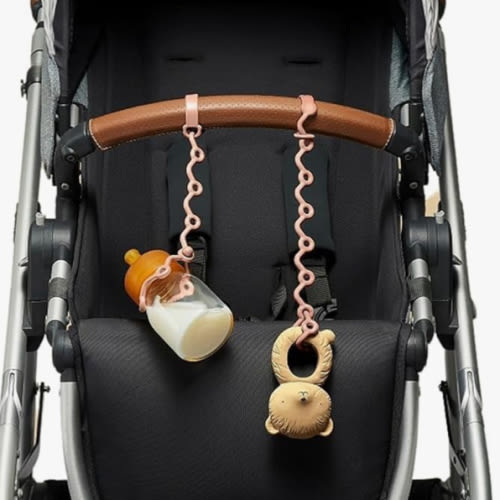Amazon.com : Smack Fun-Toy Straps for baby - Keep toy, bottle & pacifier Off The Floor - Great for Stroller, High Chair and Car Seat - 2-Pack(Blush) : Baby