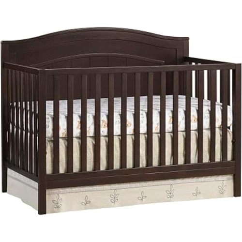 Oxford Baby North Bay 4-in-1 Convertible Crib, Espresso Brown, GreenGuard Gold Certified
