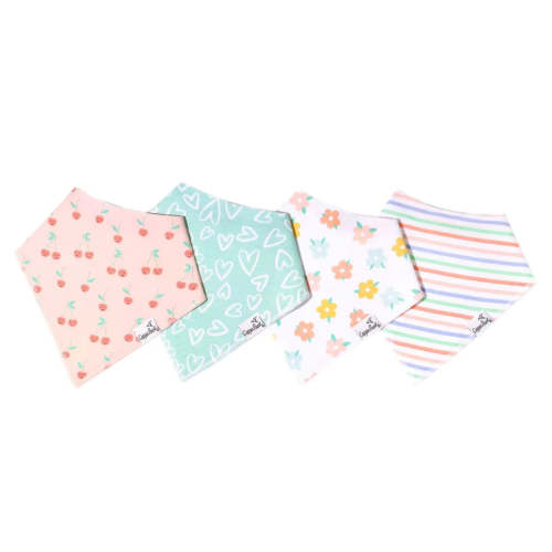Cheery Bandana Bib Set (4-Pack)