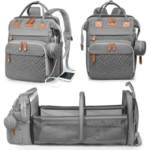Amazon.com: Astro alan Baby Diaper Bag with Changing Station, Waterproof Diaper Bag Backpack for Moms Dads with USB Charging Port, Baby Shower Gifts, Baby essentials,Grey
