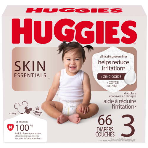 Huggies Skin Essentials Baby Diapers for Sensitive Skin, Size 3 (16-28 lbs), 66 Count - Walmart.ca