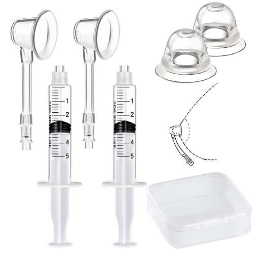 XIRQI Inverted Nipple Corrector Puller 2 PC Nipple Aspirator Corrector Women Nipple Suckers for Flat Nipples