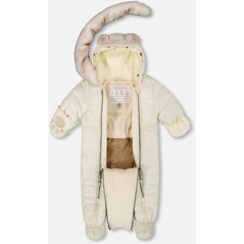 Gender Inclusive One-Piece Layette Snowsuit Designed for Car Seat, 12M