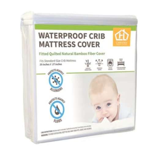 AC Pacific Waterproof Bamboo Terry Crib Mattress Cover