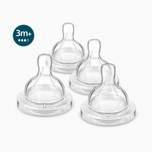 Philips Avent Anti-Colic Baby Bottle Nipples (4 Pack) - Level 3