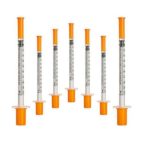 RAIN 50Pcs/Pack 1ML Syringe with 30G (8Mm Long) Lab Supplies Individually Sealed Package