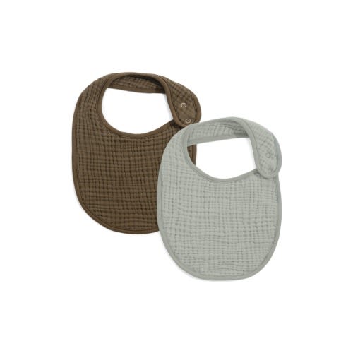 Assorted 2-Pack Organic Cotton Muslin Baby Bibs