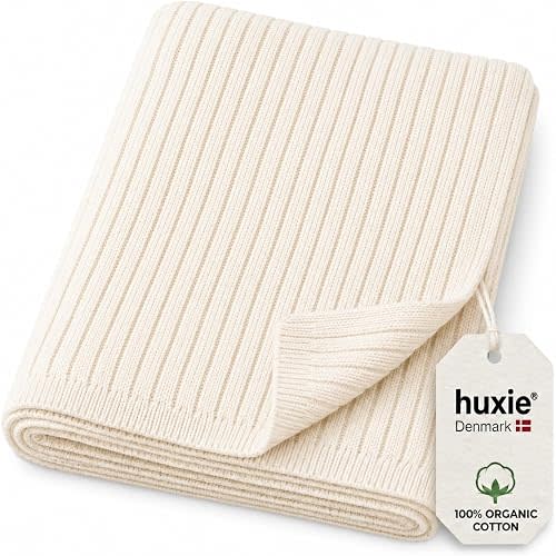 Receiving Blankets, 100% Organic Cotton Knit, Newborn Baby Swaddle