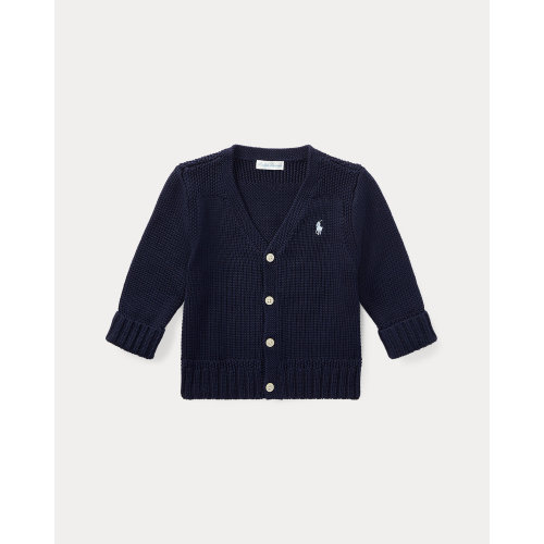 Combed Cotton V-Neck Cardigan | Ralph Lauren
