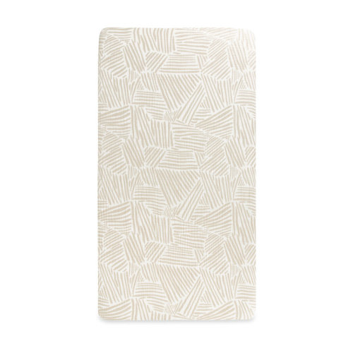 babyletto Oat Stripe Crib Sheet In Muslin Cotton & Reviews | Wayfair