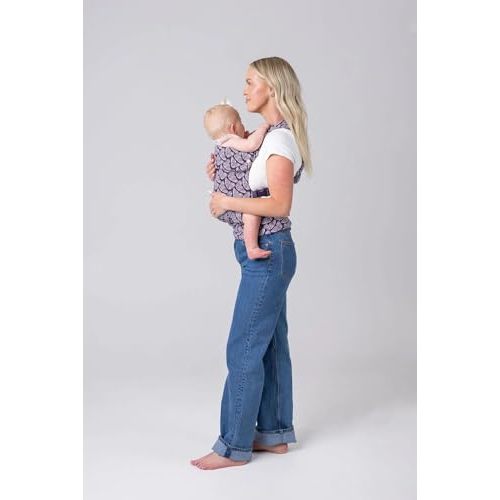 Mabē Monarch Ergonomic Baby Carrier – Premium Cotton Soft Structured Newborn to Toddler Carrier with Hip-Healthy Design, 3 Carry Positions (7-35lbs), Lightweight & Breathable, (Violet Wings)