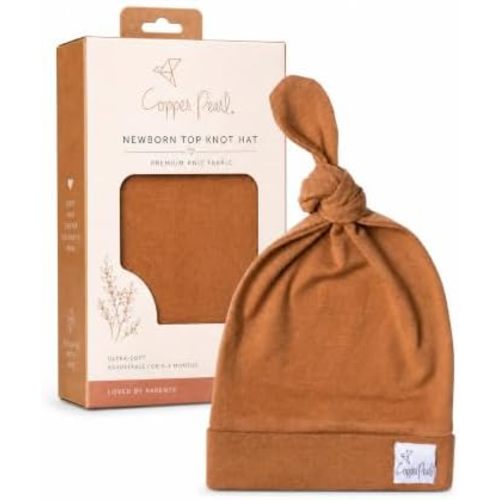 Copper Pearl, Baby Beanie Hat Top Knot Pattern1