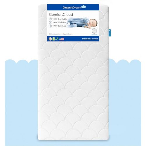 Organic Dream Comfortcloud 2-stage Crib & Toddler Mattress - White
