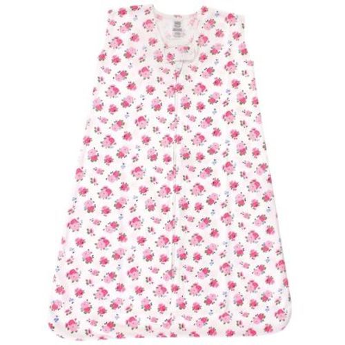 Luvable Friends Baby Girls Sleeveless Jersey Cotton Sleeping Bag, Sack, Blanket, Jersey Floral Jersey, 0-6 Months