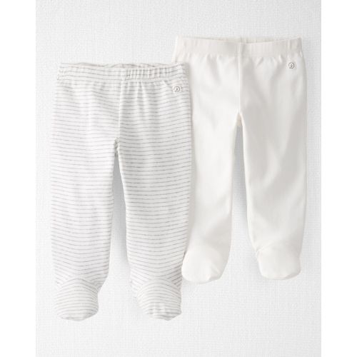 Baby 2-Pack Organic Cotton Rib Footed Pants