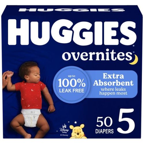 Huggies Overnites Nighttime Baby Diapers - Size 5 - 50ct