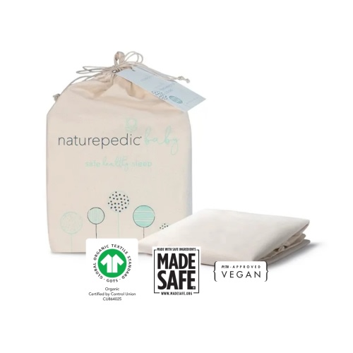 Waterproof Organic Crib Mattress Protector Pad - Flat