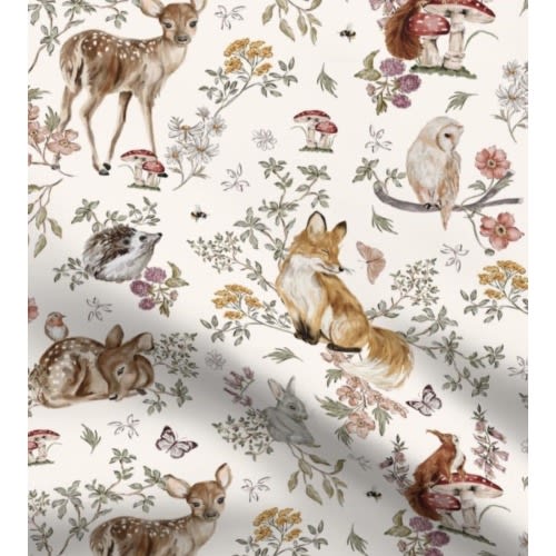 Whimsical Woodland Little Explorer Crib Bedding, Baby Girl Blanket, Crib Sheet, Floral Woodland Swaddle, Changing Pad, Newborn Gift, Nursing