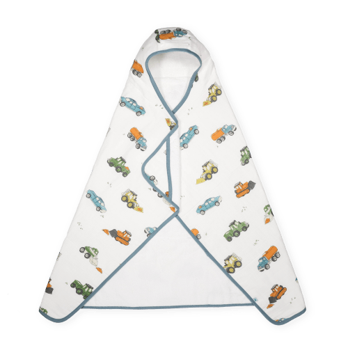 Toddler Hooded Towel - Work Trucks